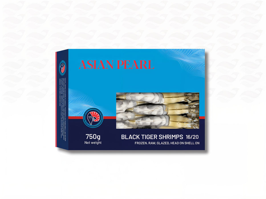 Black Tiger Garnalen 16/20 – Gepeld Lijf, Kop Erop