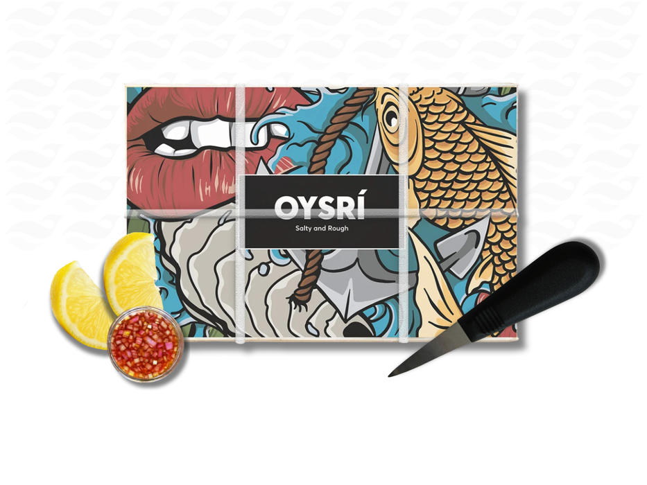 12 Verse Oesters + Gratis Oestermes, Citroenschijfjes & Vinaigrette